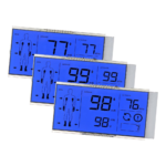 HTN 7 Segment Monochrome LCD Module, Blue Backlight, 3.3V Positive Display for Medical Equipment