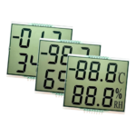 TN Grey 7 Segment Positive LCD Module, 3.3V No Controller, No Backlight for Temperature Humidity Instrumentation